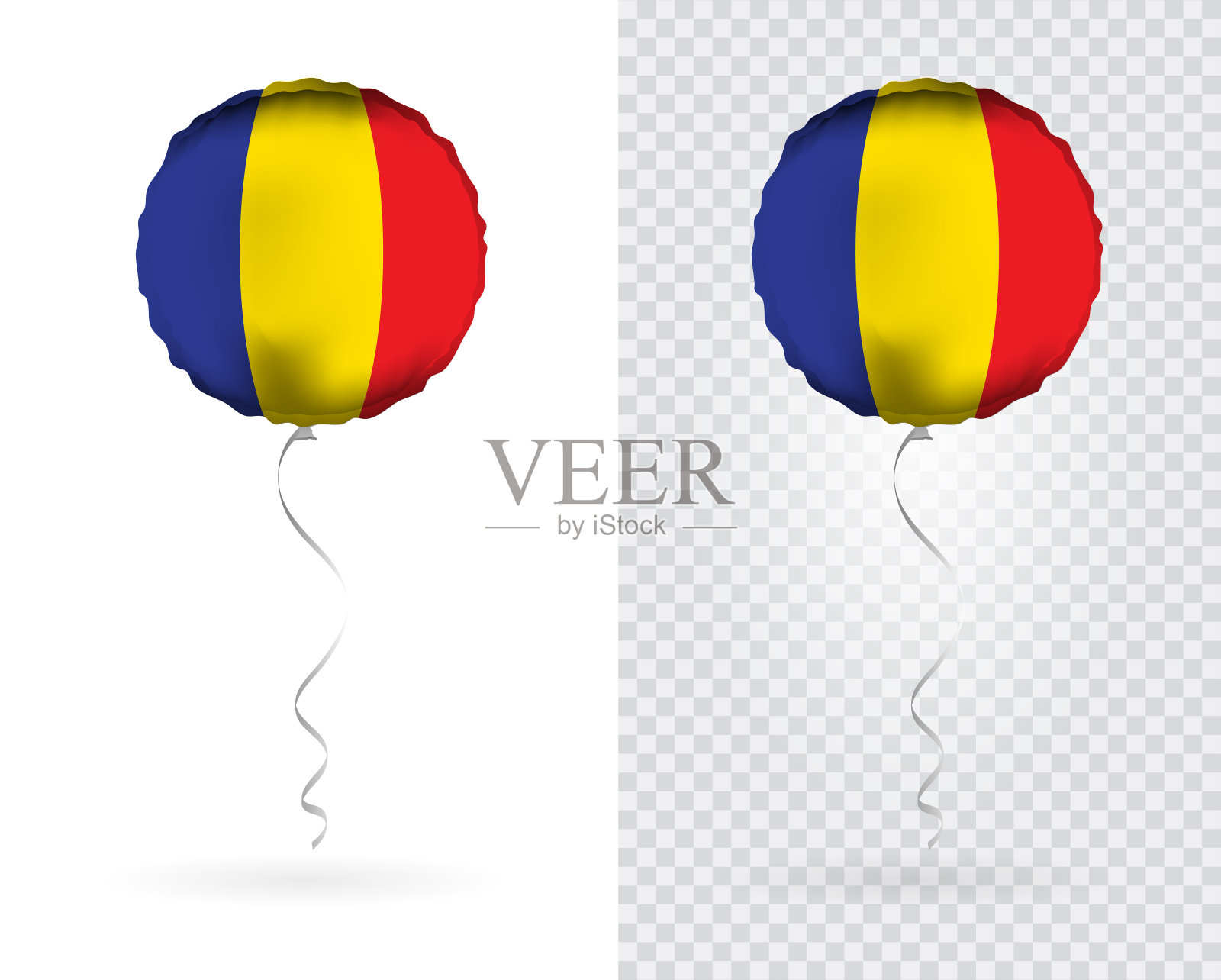 气球在矢量作为乍得国旗插画图片素材