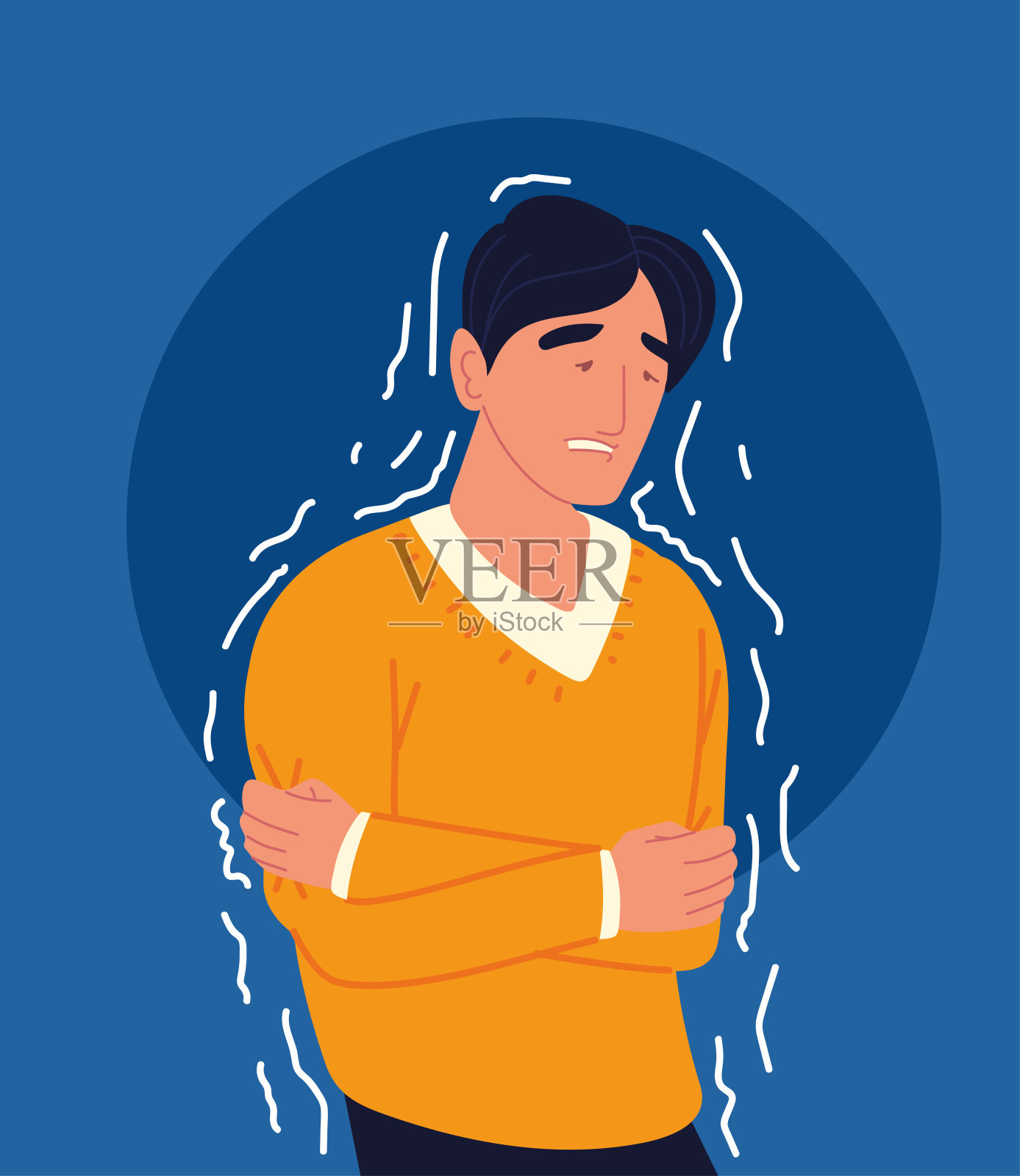 病人的肖像插画图片素材