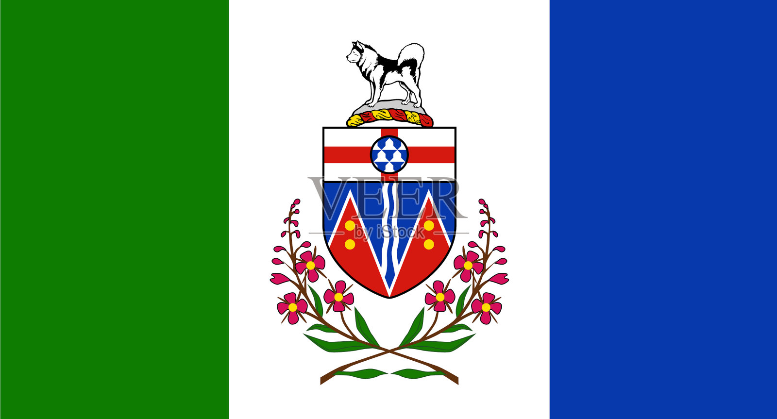 旗帜加拿大育空州插画图片素材