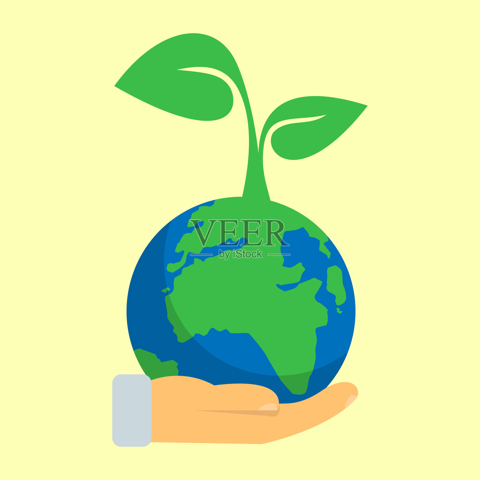 矢量插图的环境保护在平面风格插画图片素材