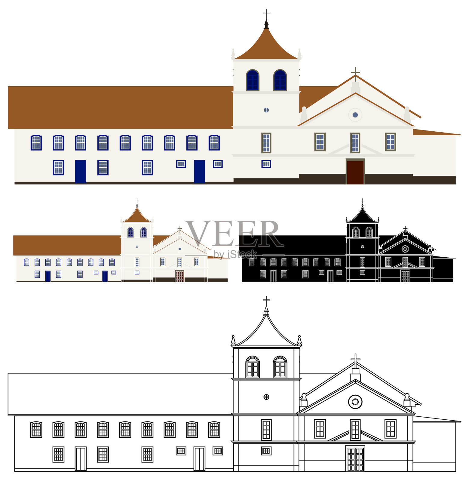 巴西圣保罗科雷吉奥酒店插画图片素材