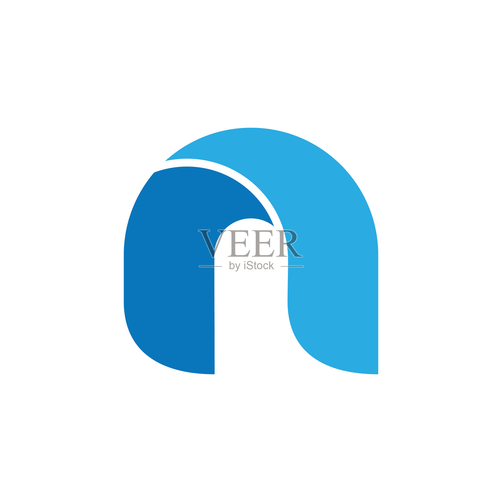 字母简单曲线3d标志设计元素图片