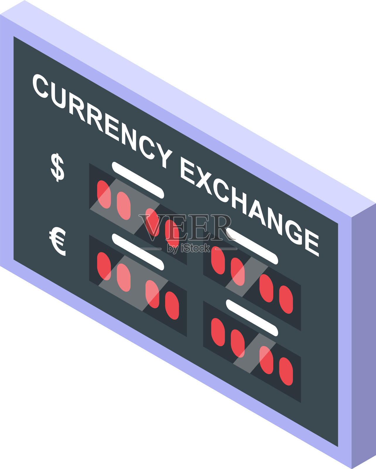 银行货币兑换图标等距样式插画图片素材