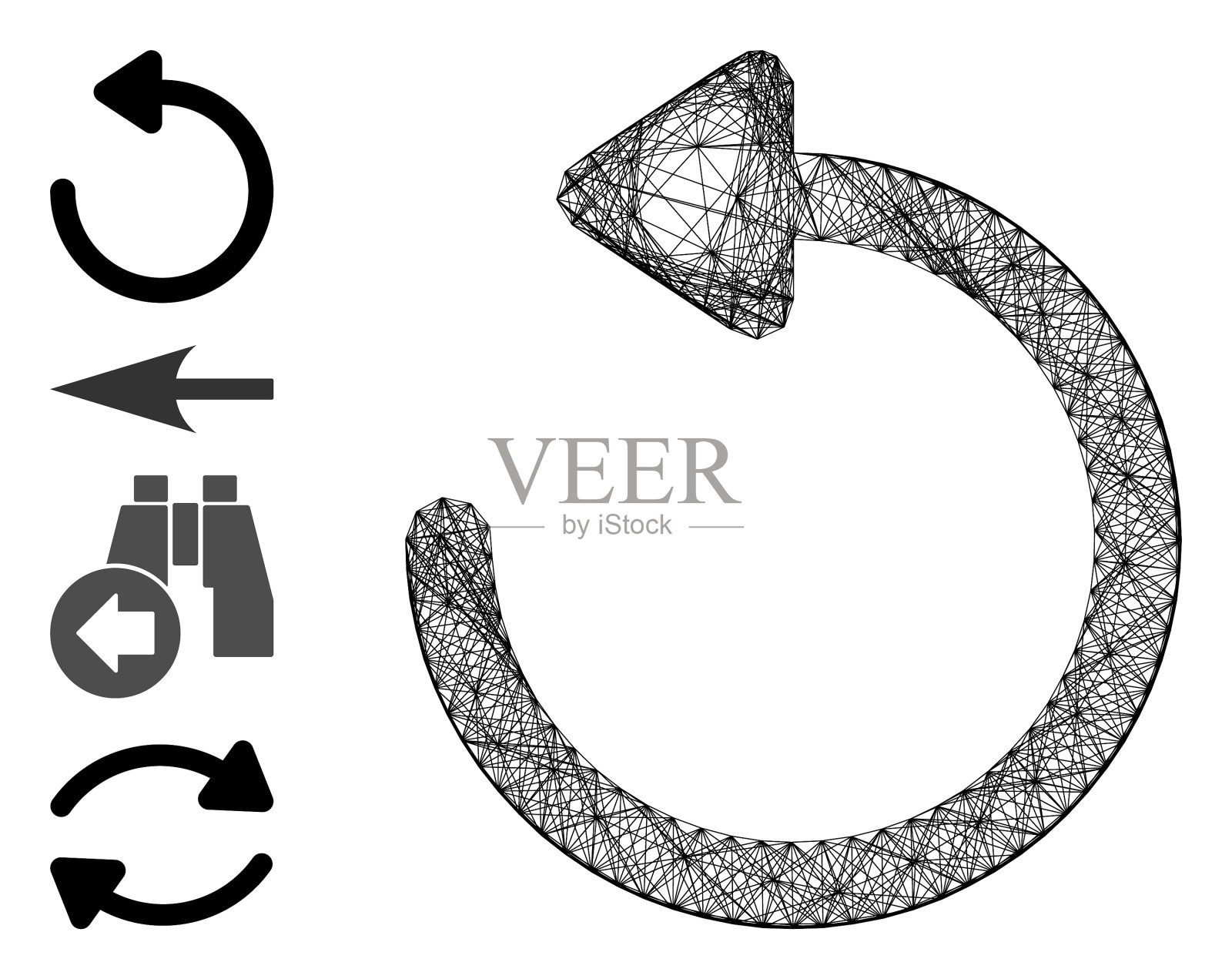 直线旋转左网格插画图片素材