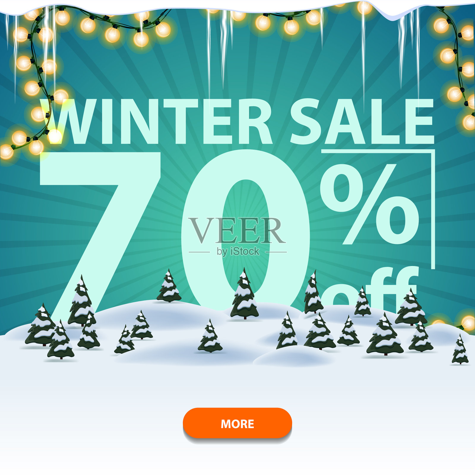 冬季销售高达70 off的白和蓝方形设计模板素材