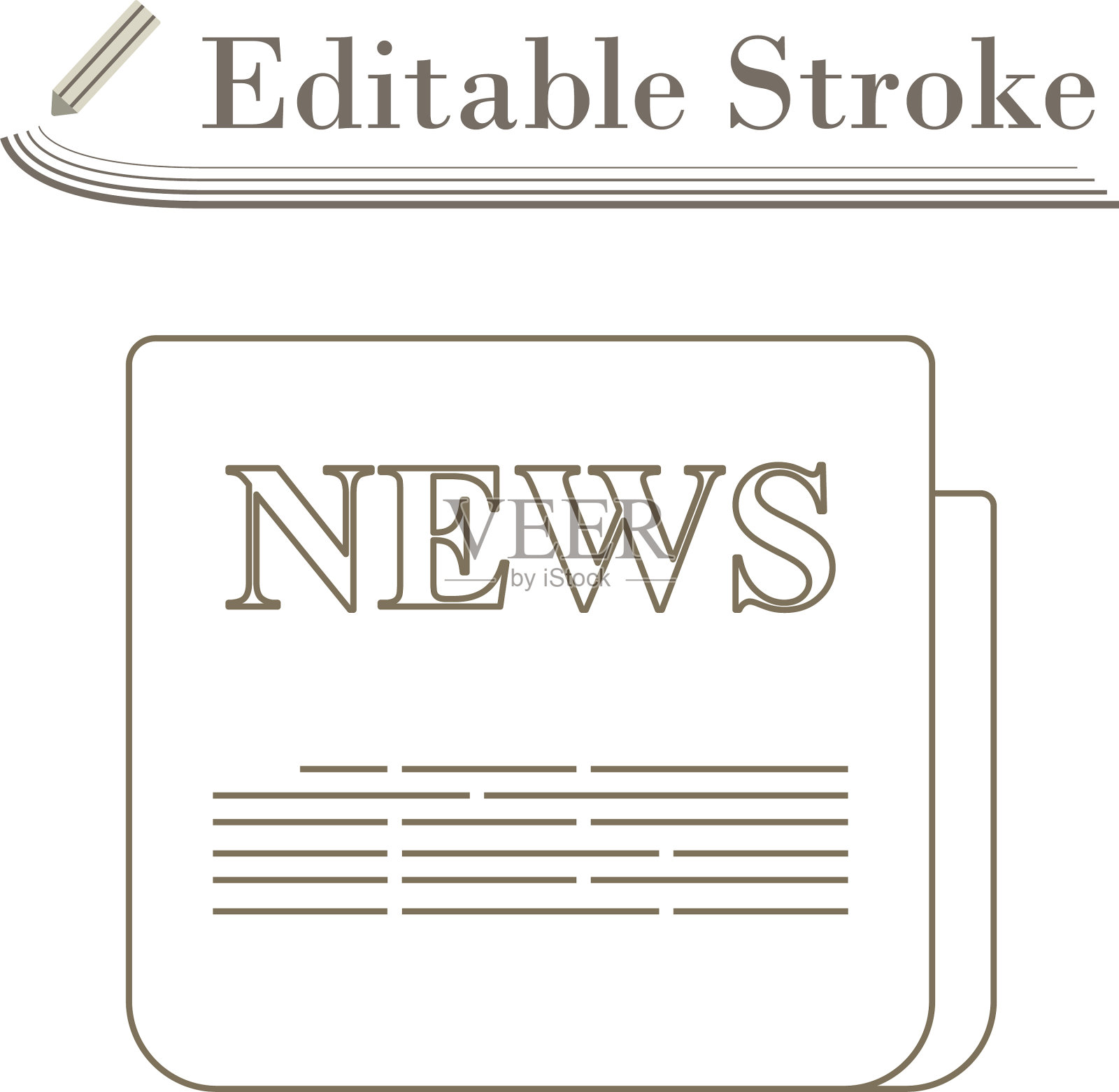 报纸的图标插画图片素材