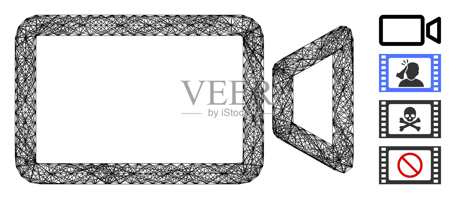 线性电影网插画图片素材