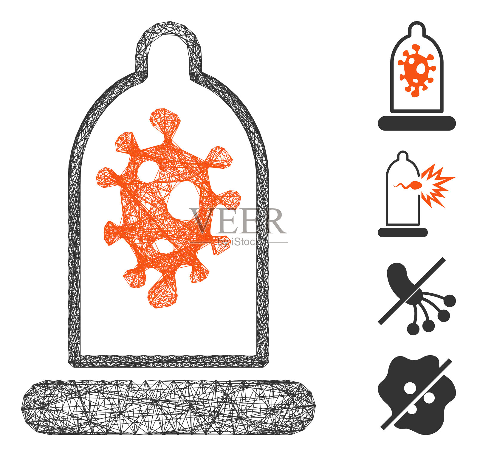 孵化感染防护网插画图片素材