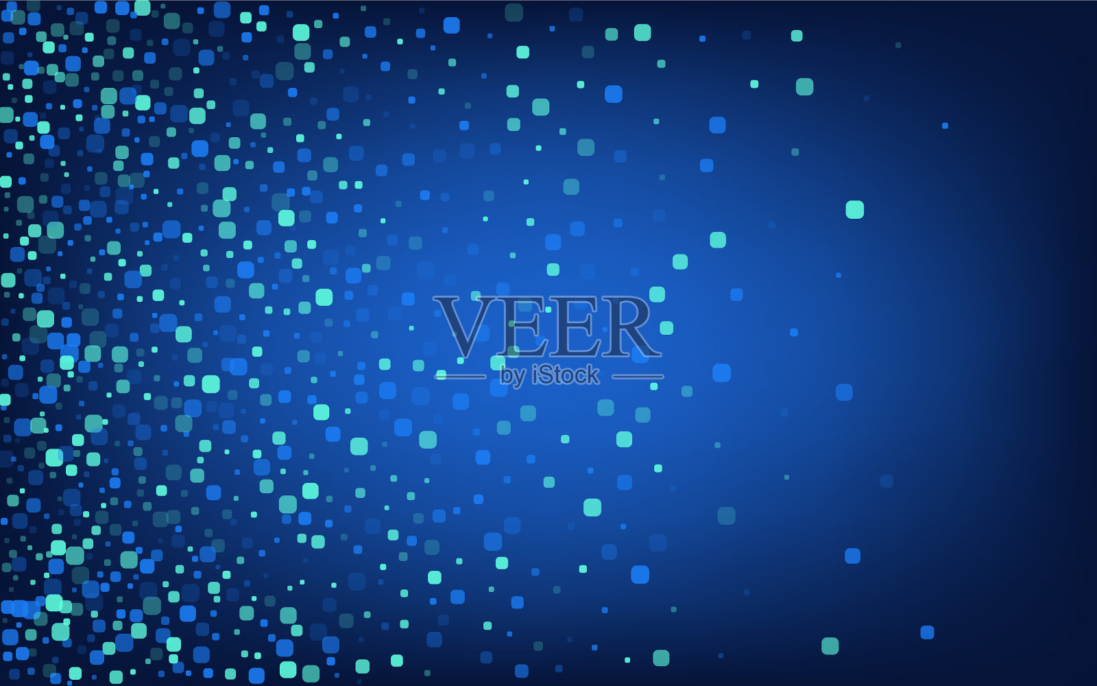 蓝色粒子飞行蓝色背景插画图片素材