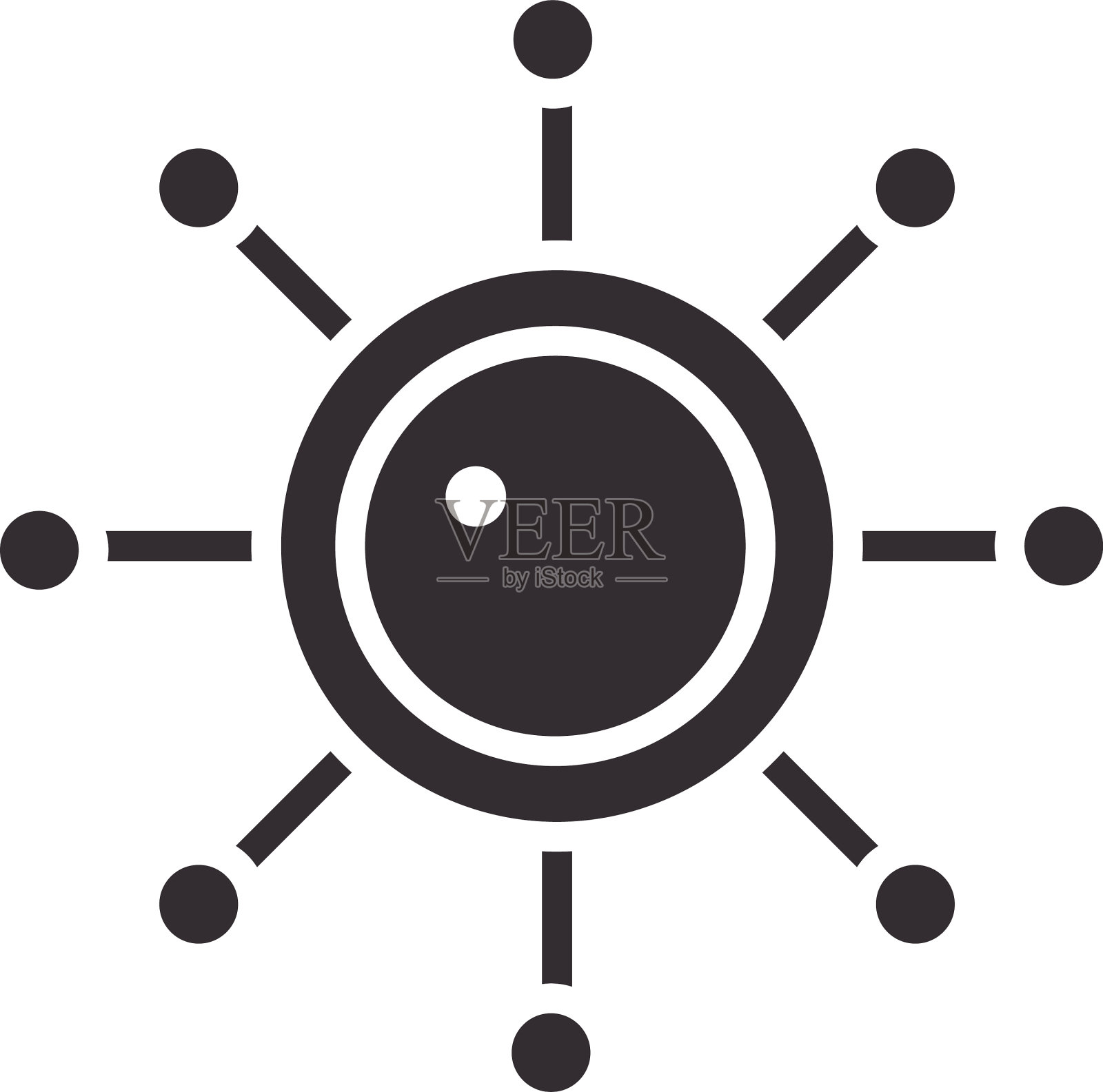 生物病毒科学元素剪影图标图标素材