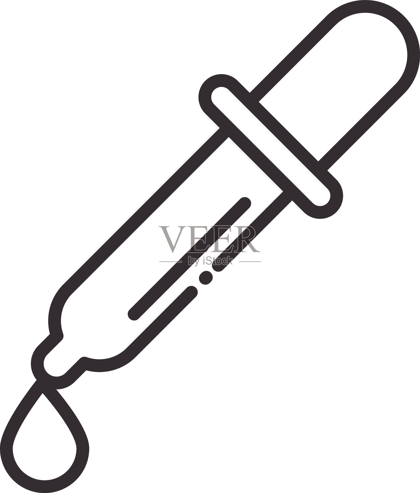 生物滴科学元素线图标风格设计元素图片