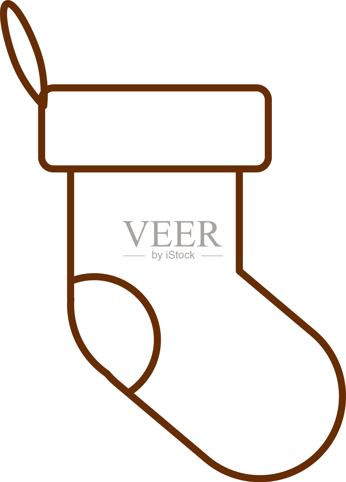 圣诞快乐装饰卡通袜线设计元素图片