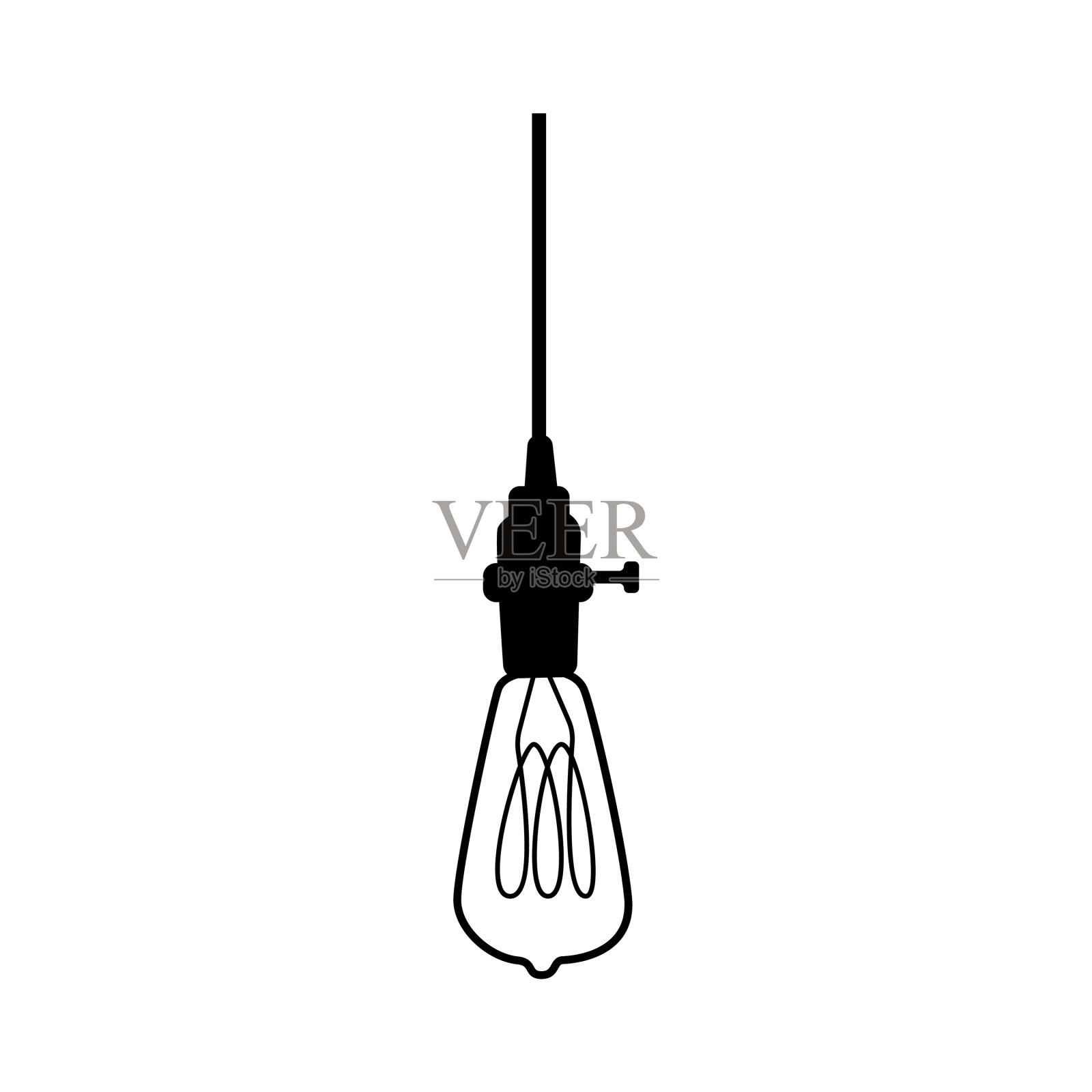 手绘几何放样灯线条风格设计元素图片