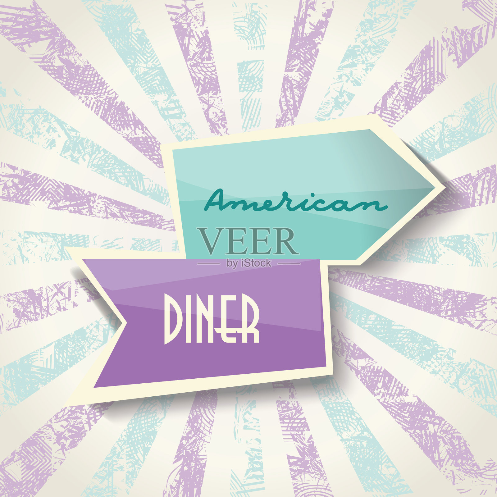 咖啡馆、餐厅标识设计插画图片素材