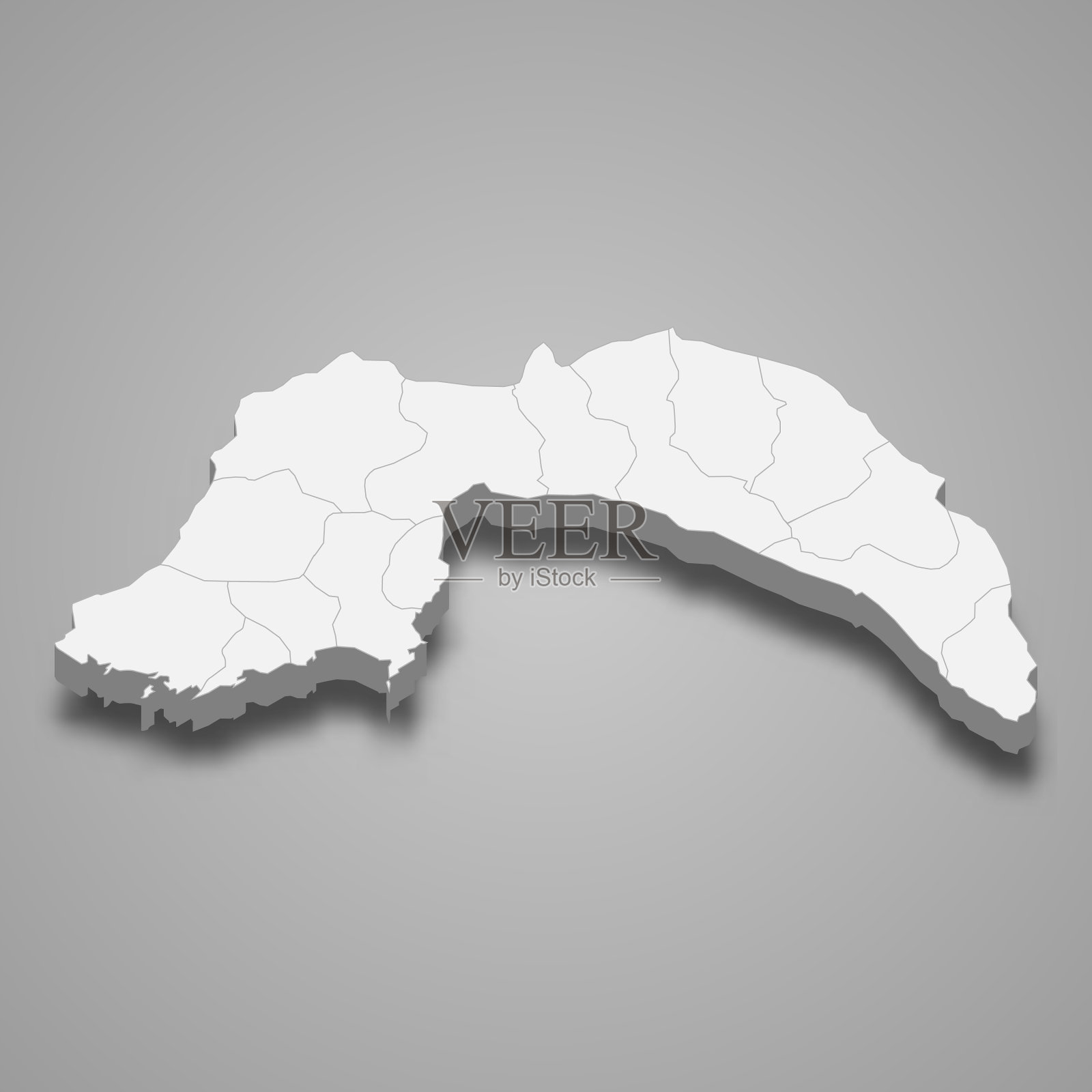 三维等距地图是安塔利亚的一个省插画图片素材