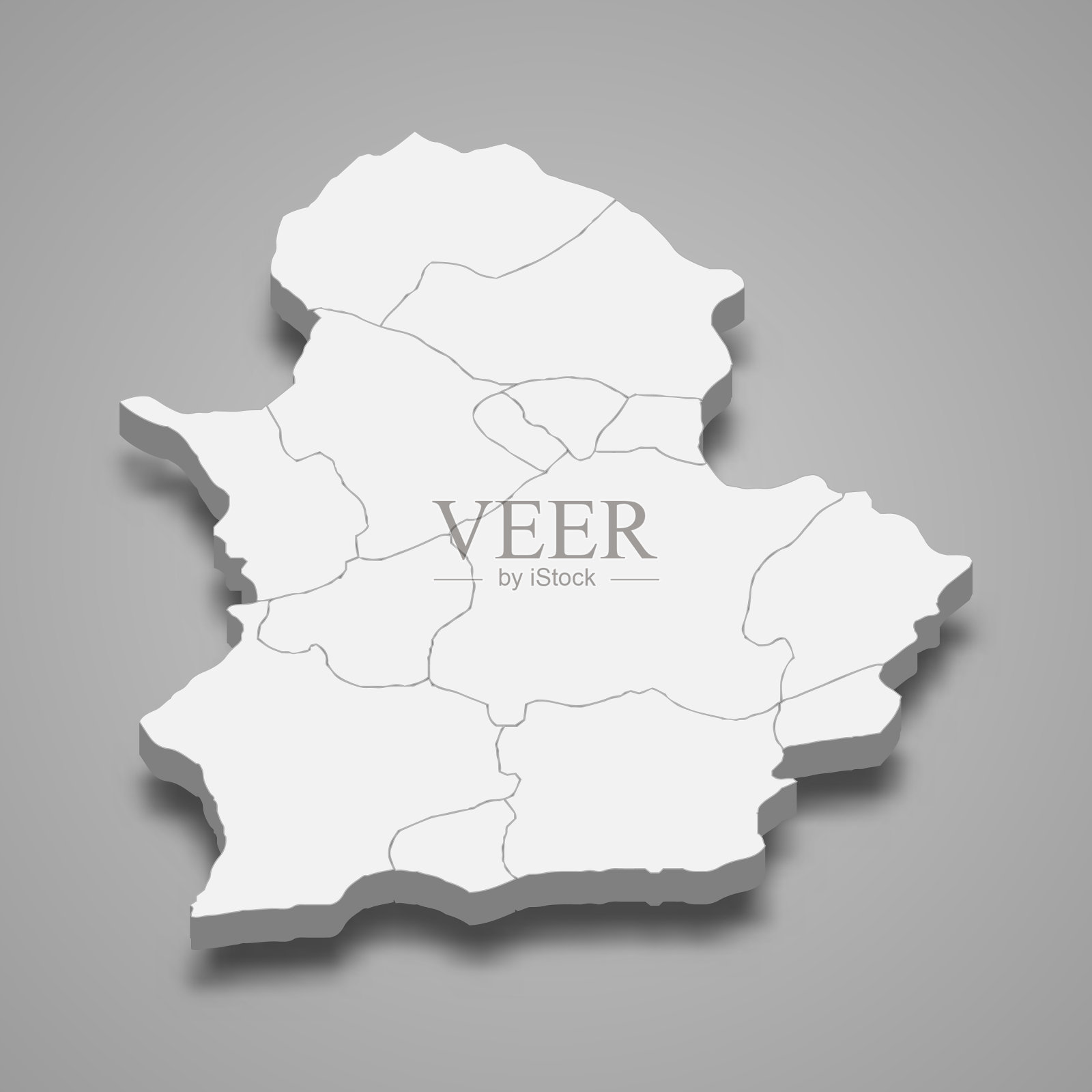 三维等距地图corum是土耳其的一个省插画图片素材