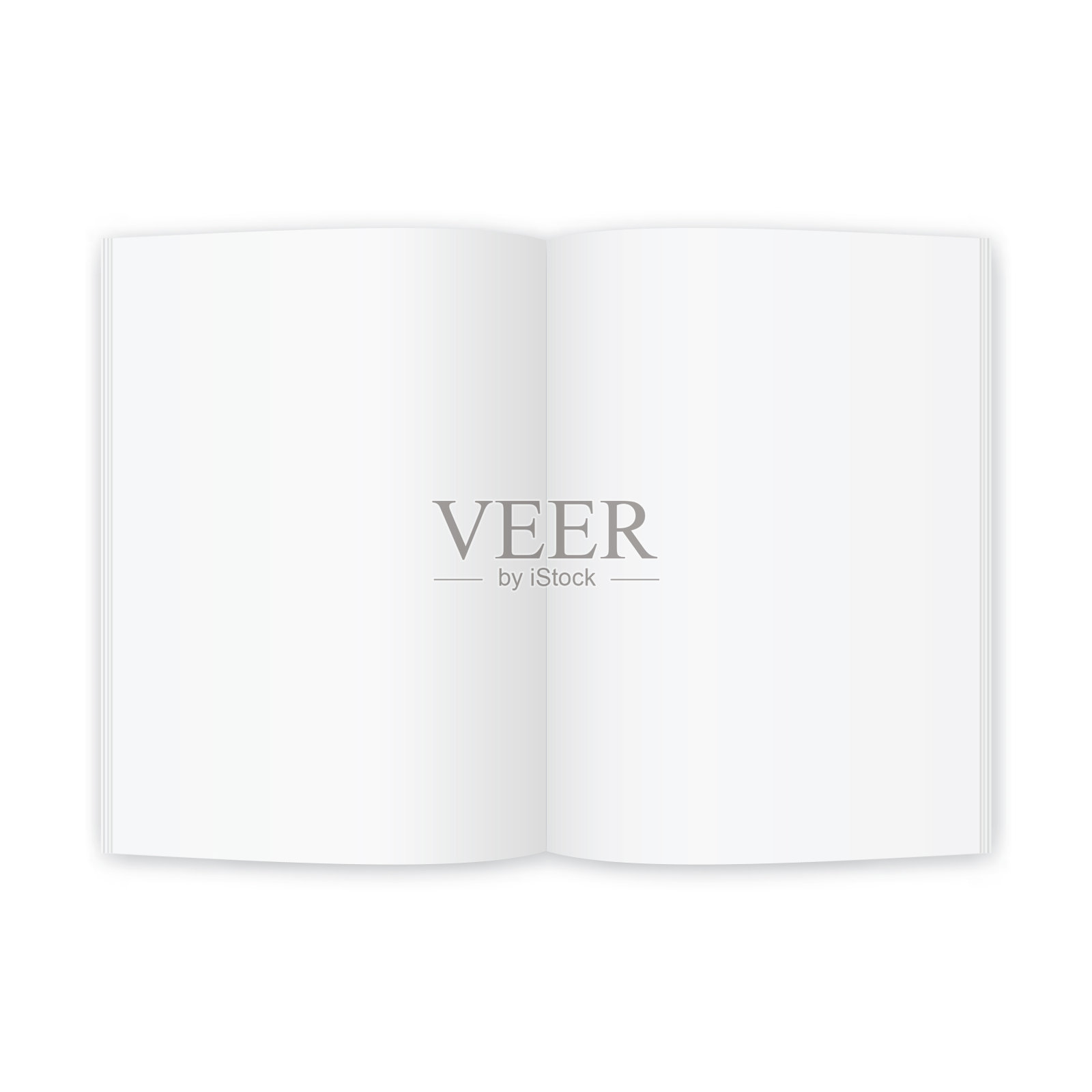 打开杂志或书的空白页模板设计模板素材