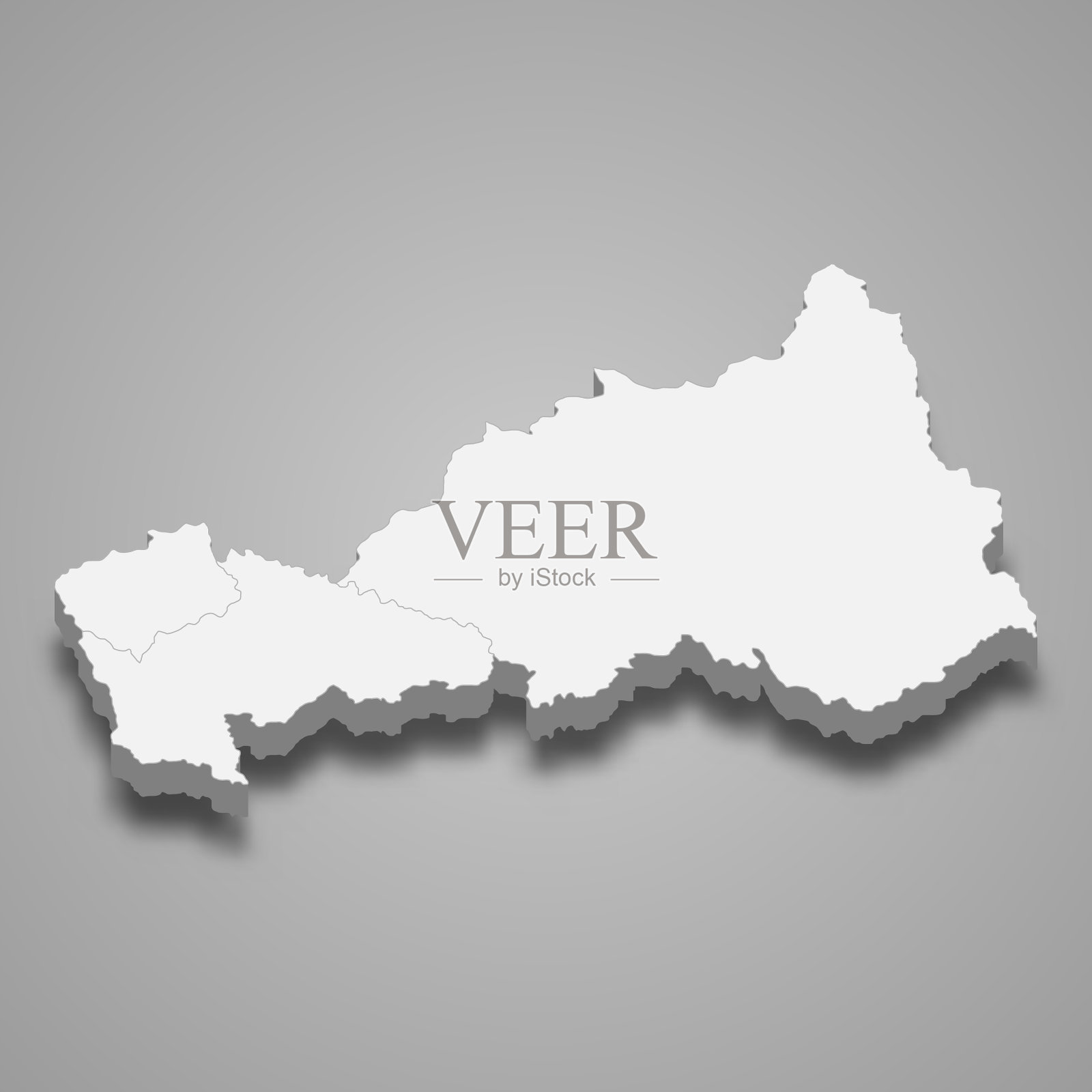 3d等距地图帕斯科是秘鲁的一个地区插画图片素材