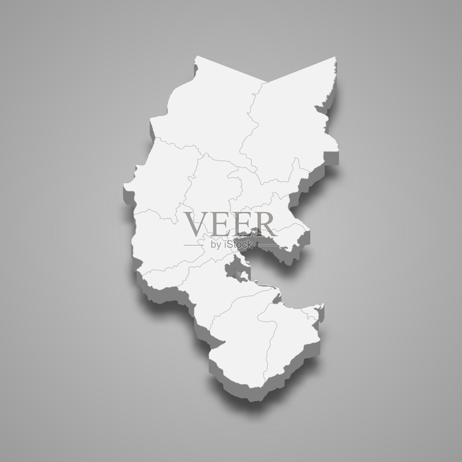 3d等距地图普诺是秘鲁的一个地区插画图片素材