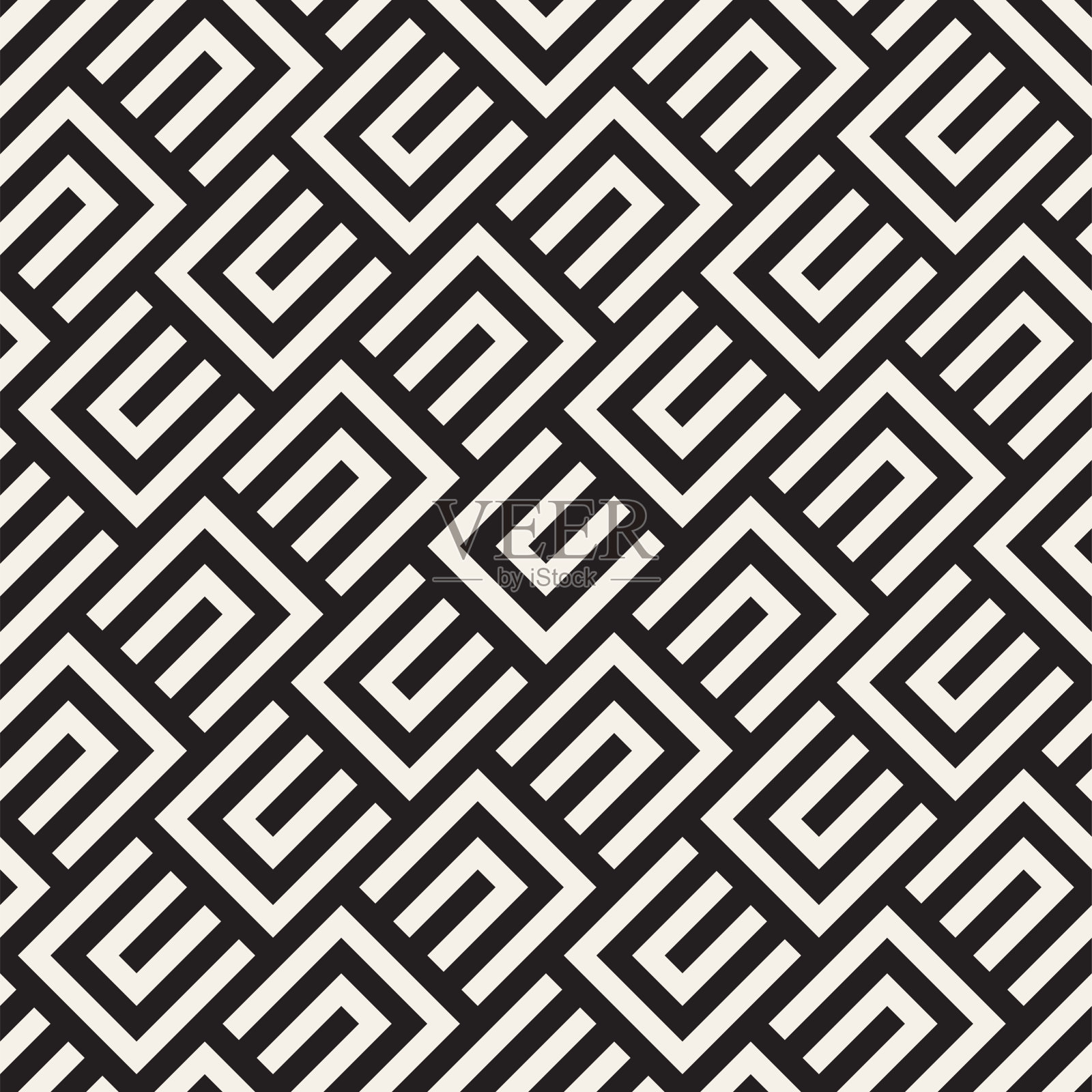 矢量无缝线条拼接图案。现代时尚的抽象质感。重复的几何瓷砖插画图片素材