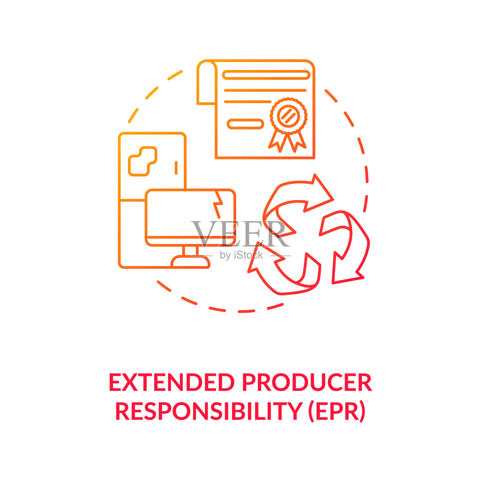 扩展生产者责任概念图标插画图片素材