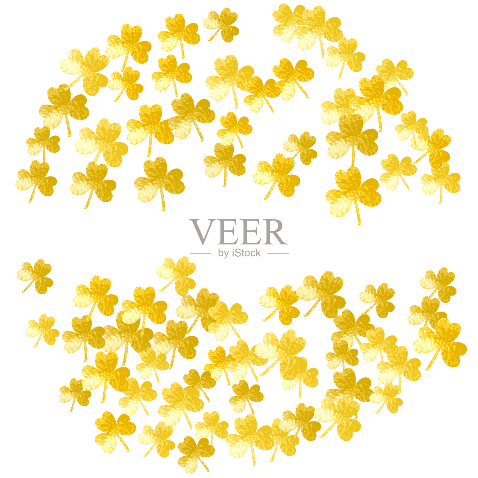 三叶草背景为圣帕特里克节。插画图片素材