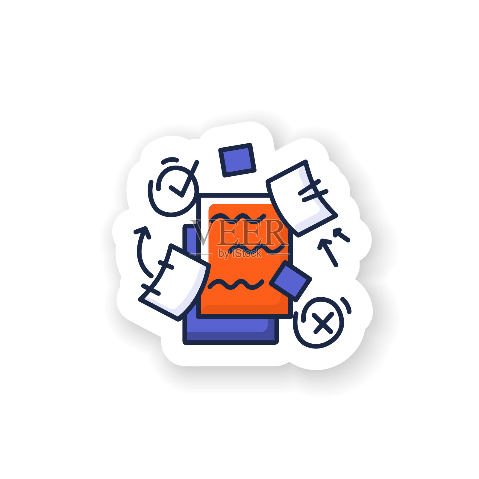 单独和设置字形插画图片素材