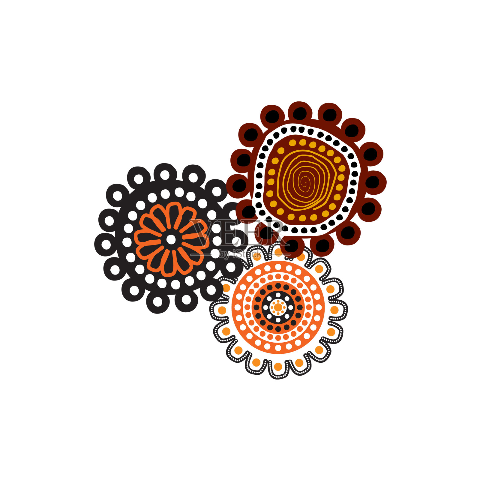 原住民艺术点画图标标志设计设计元素图片