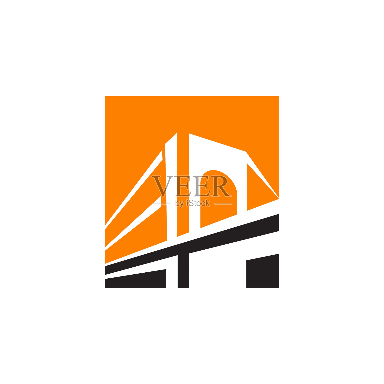 桥梁图标标志设计模板设计元素图片