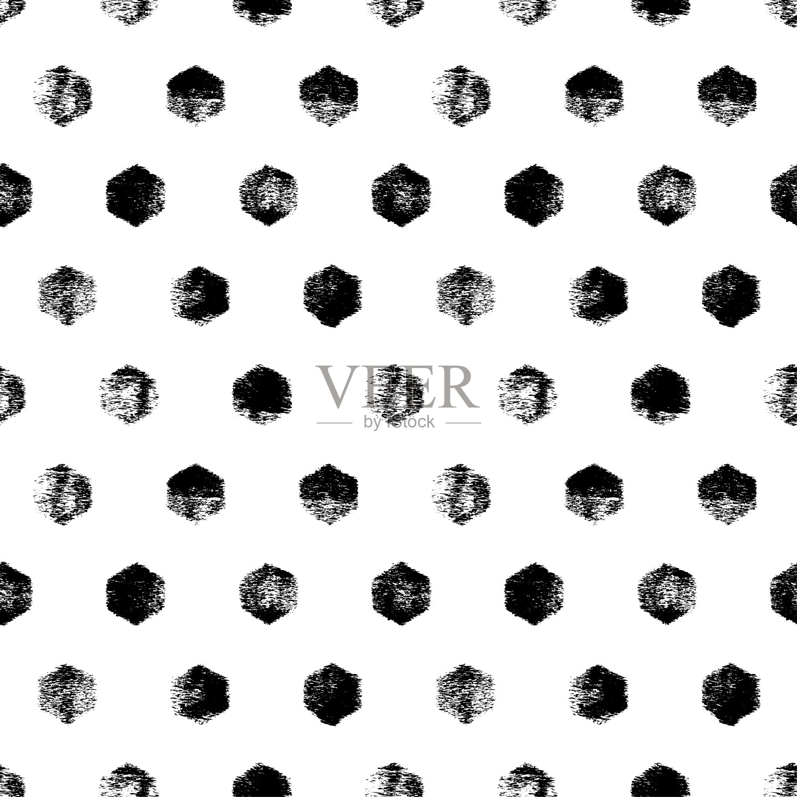 无缝图案的六角形网。插画图片素材