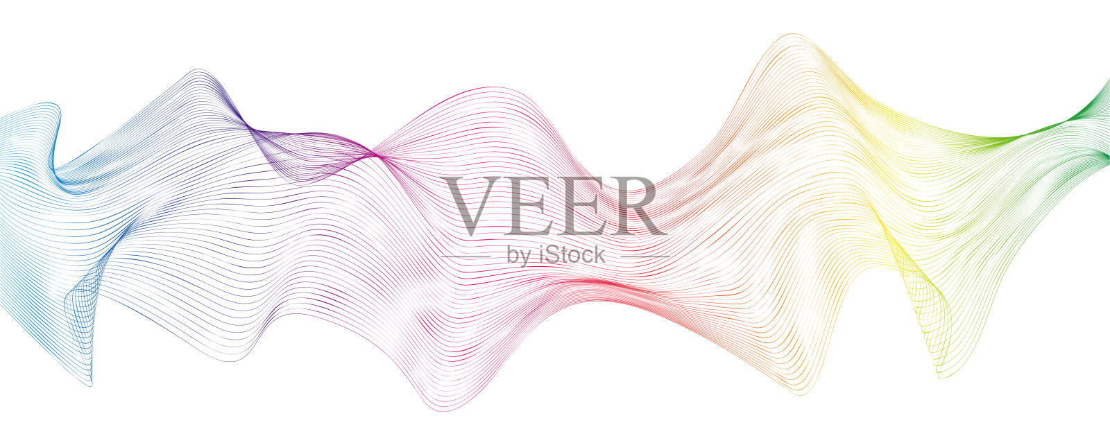 抽象的连结环模式。矢量复杂梯度线纹理。插画图片素材