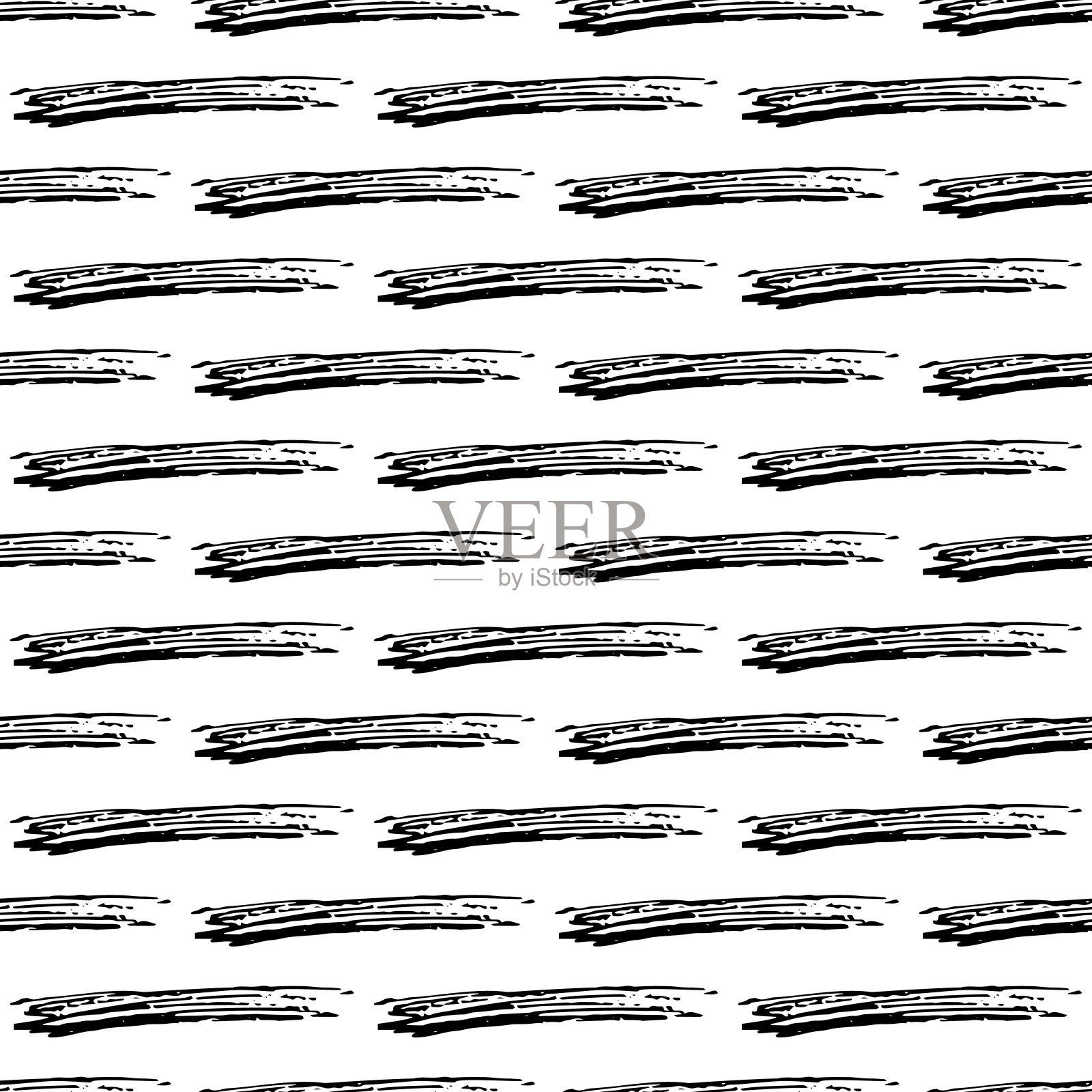 无缝模式与黑色铅笔笔触插画图片素材