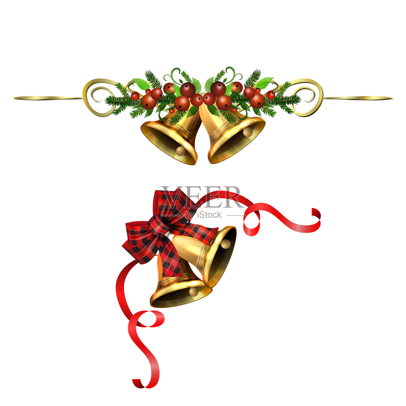 圣诞冬青早午餐装饰设计元素图片