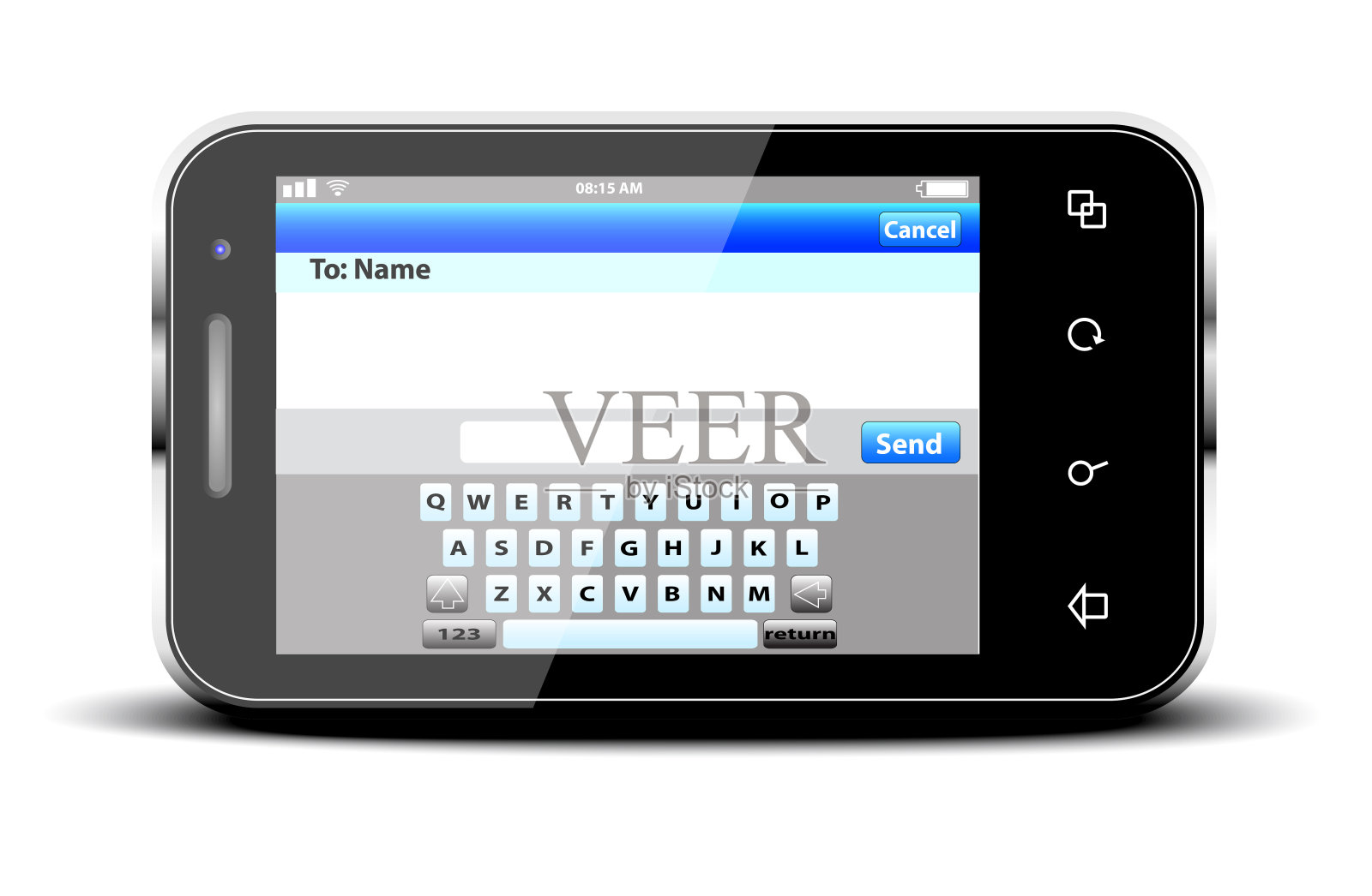 手机与短信菜单屏幕插画图片素材