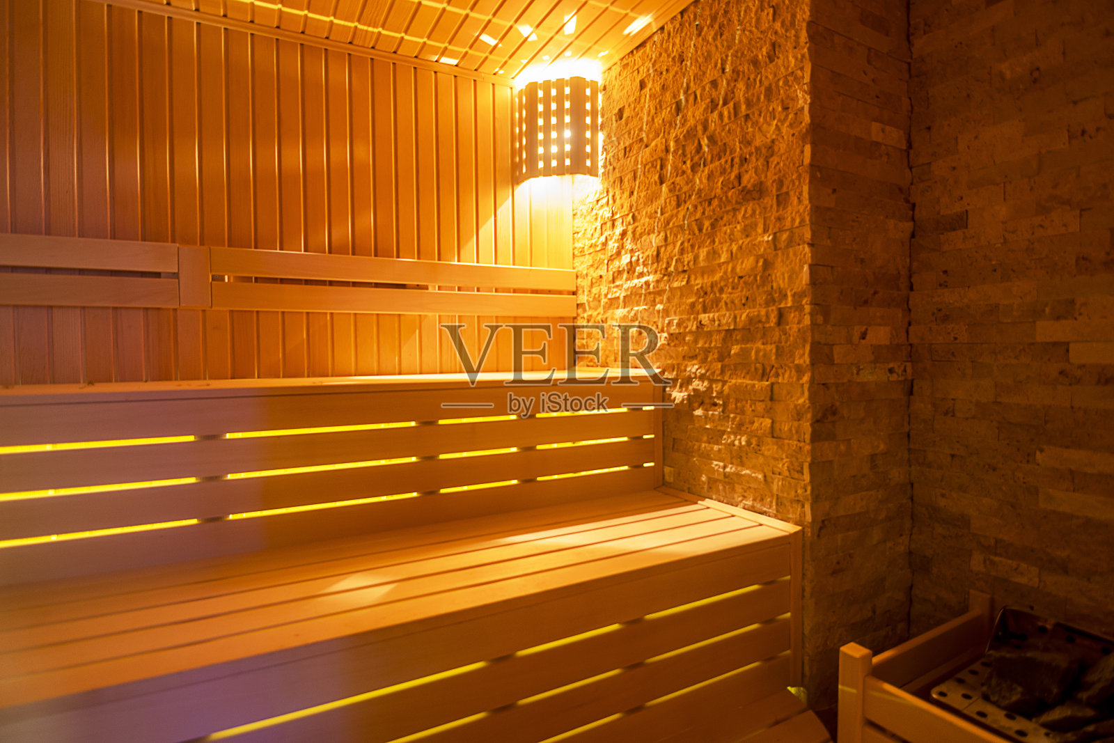 桑拿房在水疗健康中心照片摄影图片