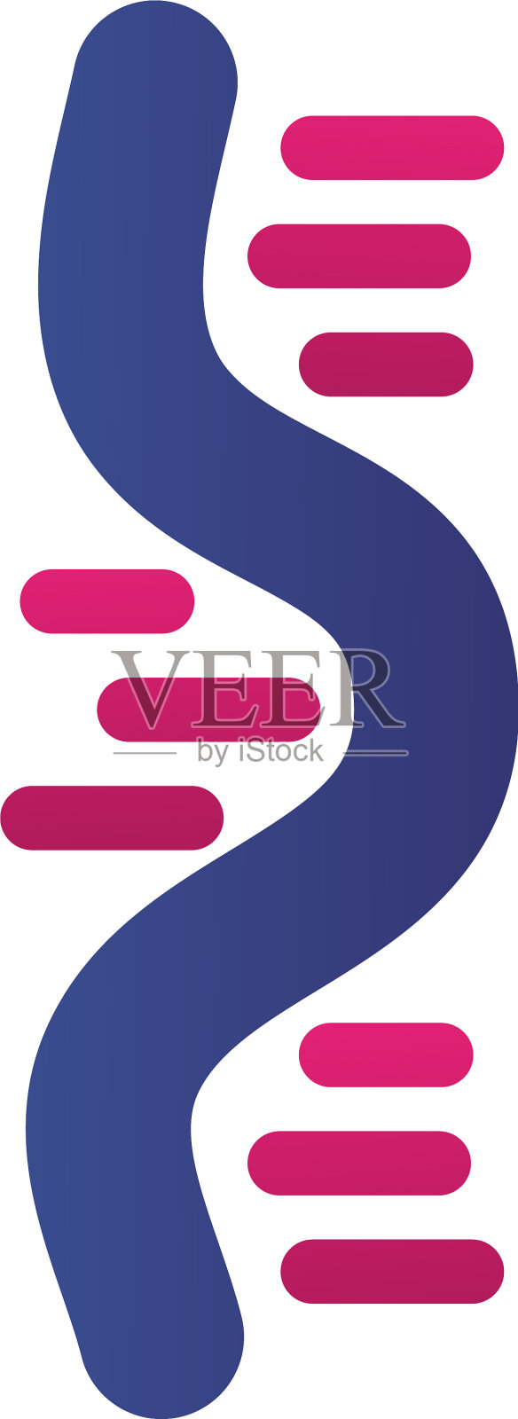 DNA分子结构孤立图标插画图片素材