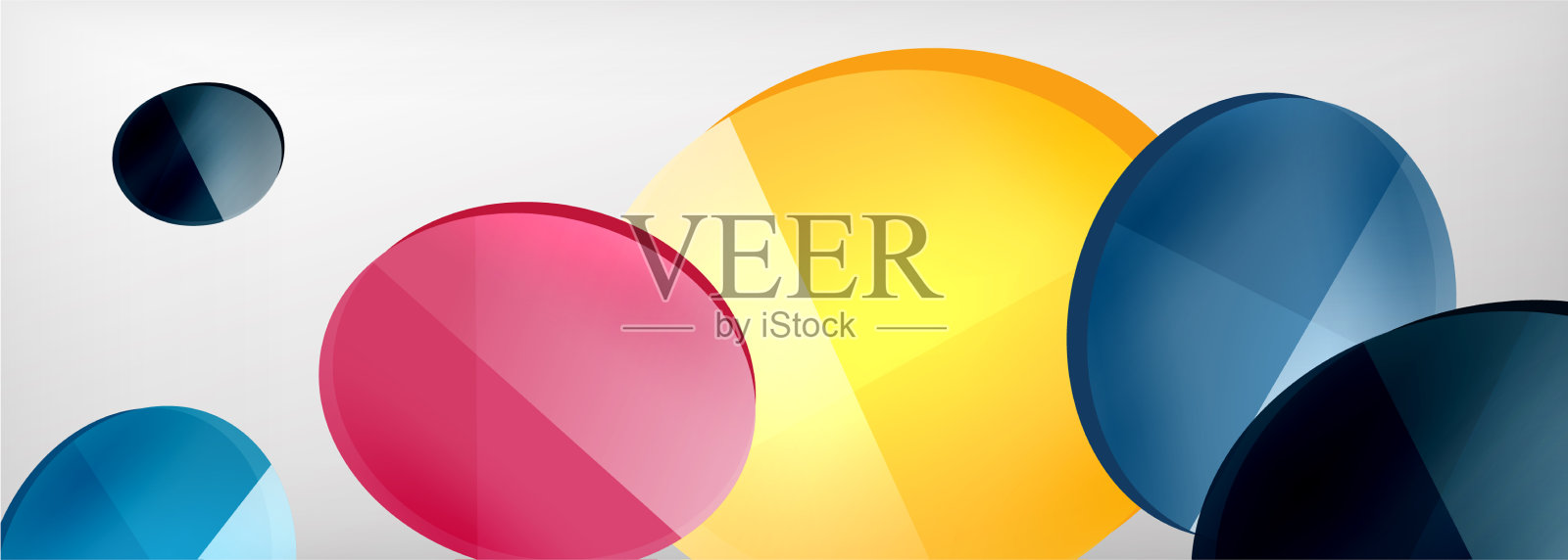 抽象光滑圆形背景插画图片素材