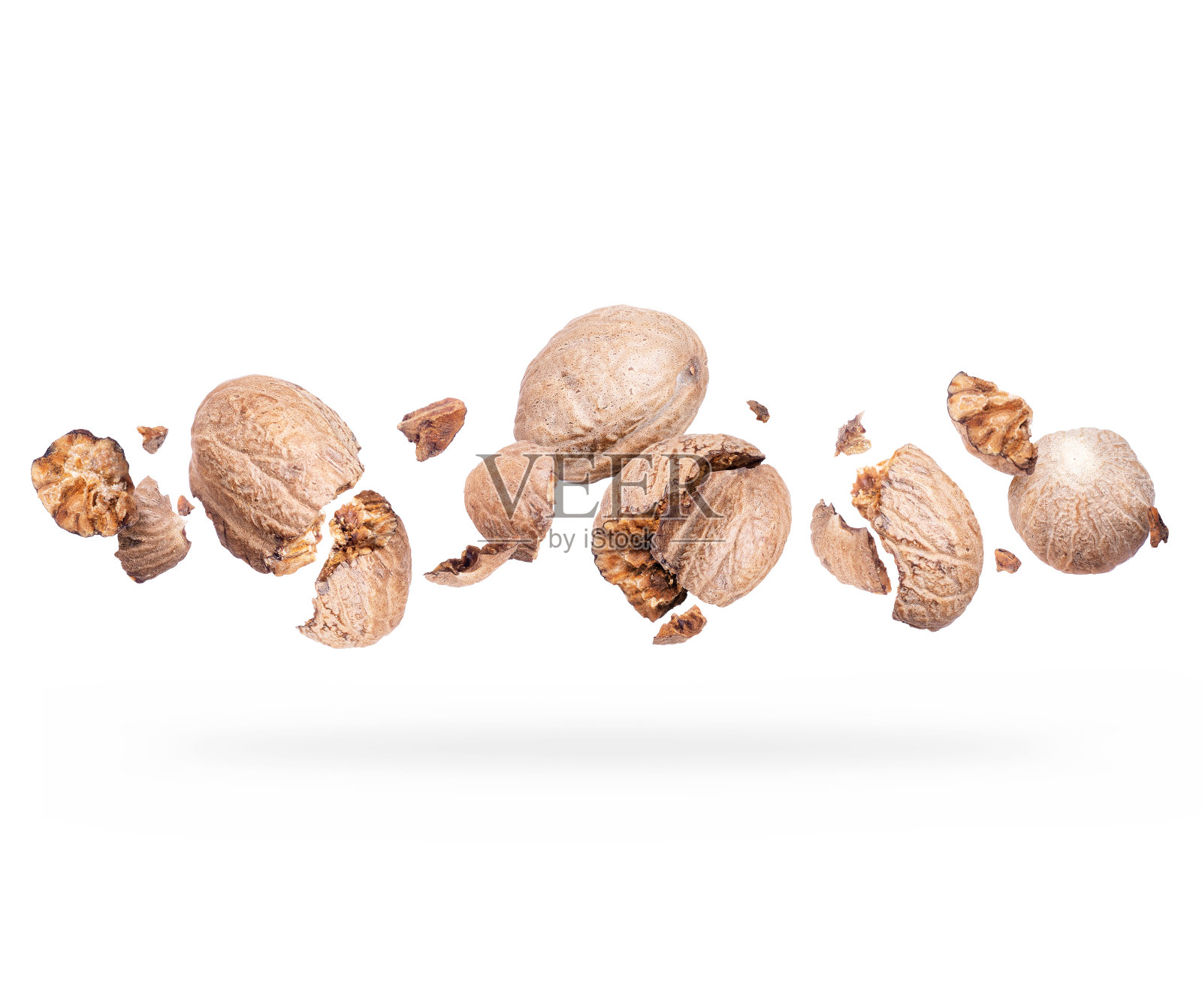 碎肉豆蔻特写在空白区域徘徊照片摄影图片