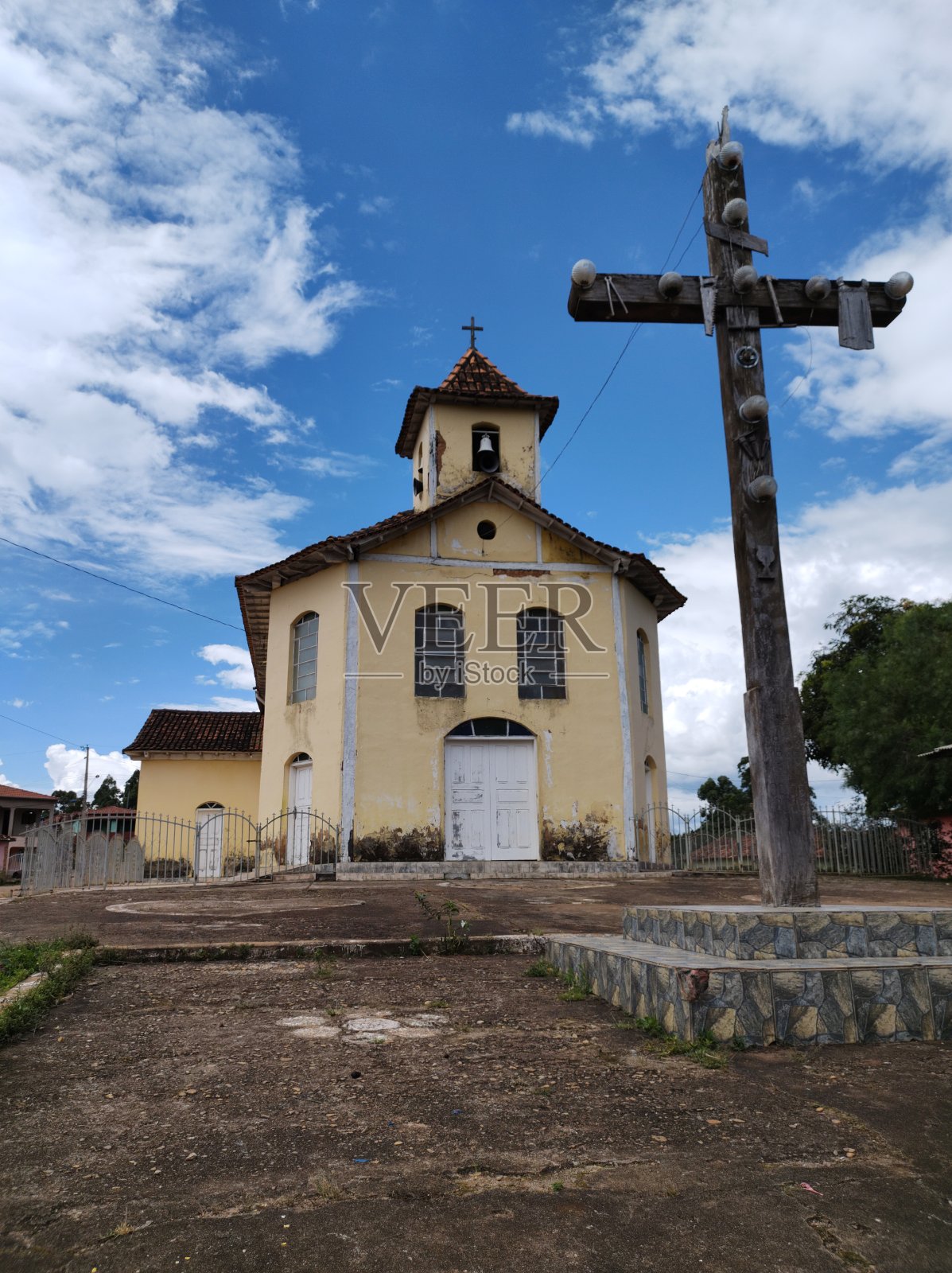 巴西东北部一座古老的教堂照片摄影图片