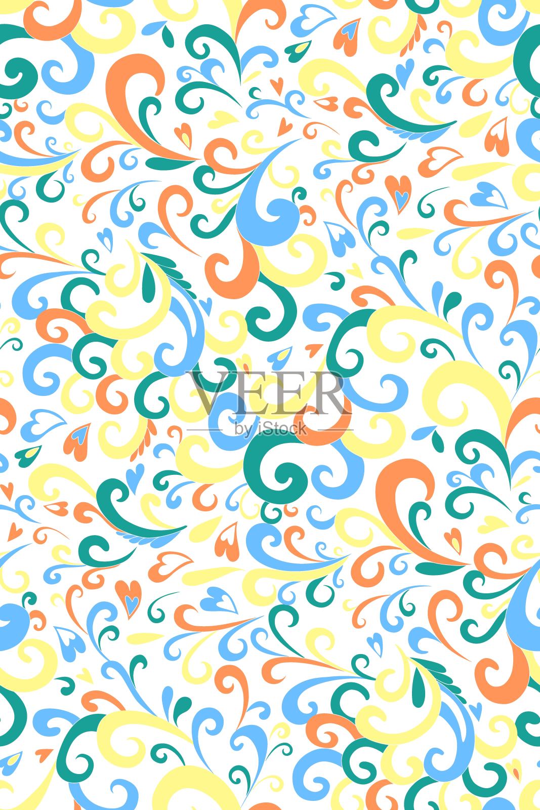 漩涡无缝模式插画图片素材