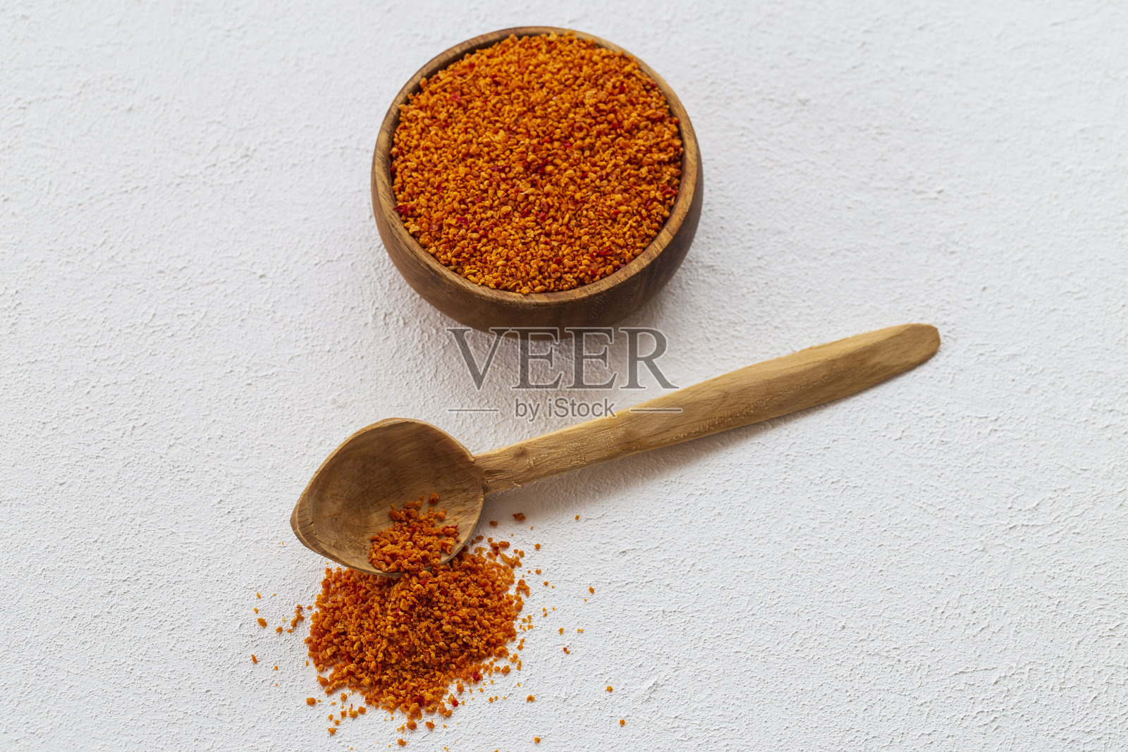 Tarhana汤。这种汤是一种特殊的健康有营养的火鸡汤。一般来说，安纳托利亚人经常喝这种美味的汤。它是由西红柿、洋葱、红辣椒和面粉制成的。照片摄影图片