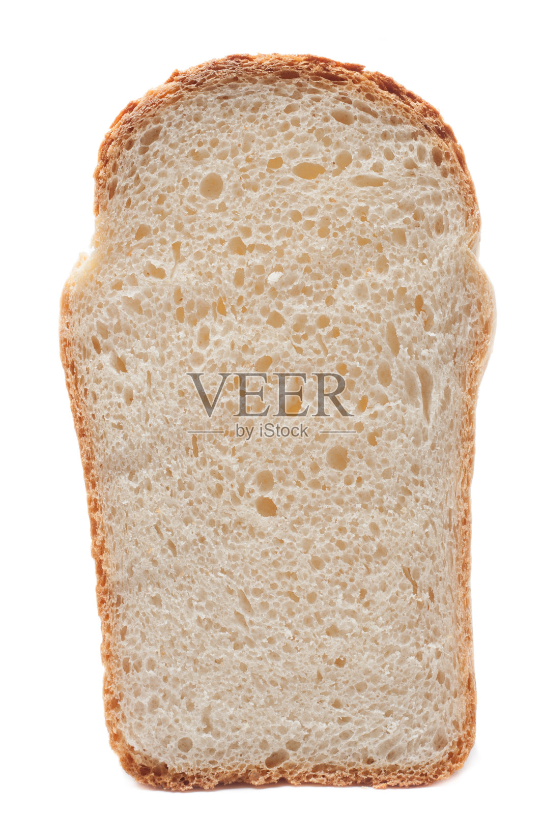 一片小麦面包孤立在白色照片摄影图片