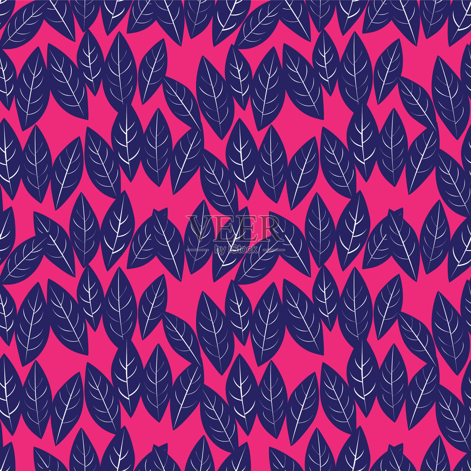 紫色植物花无缝图案插画图片素材