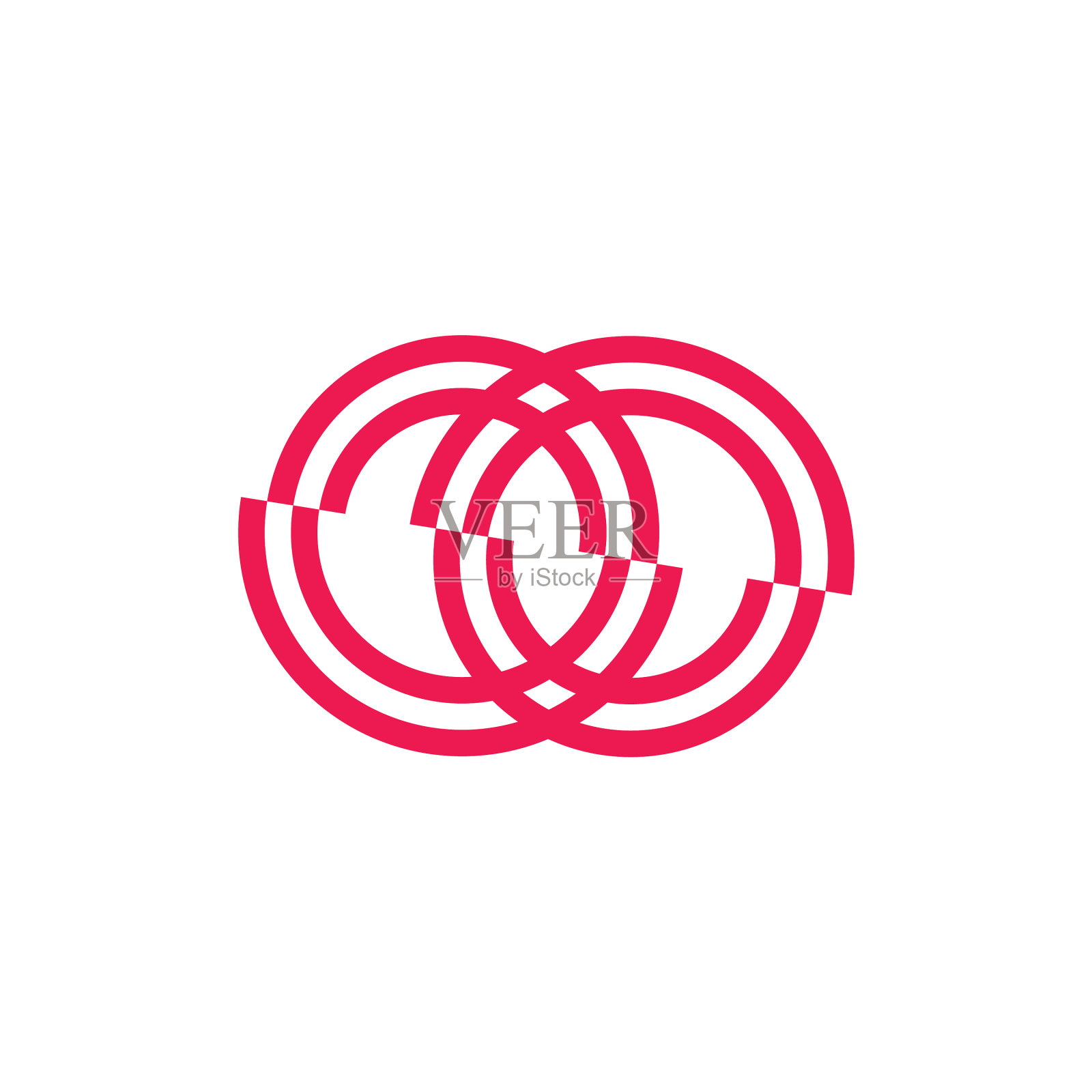 圆形几何线条条纹标志插画图片素材