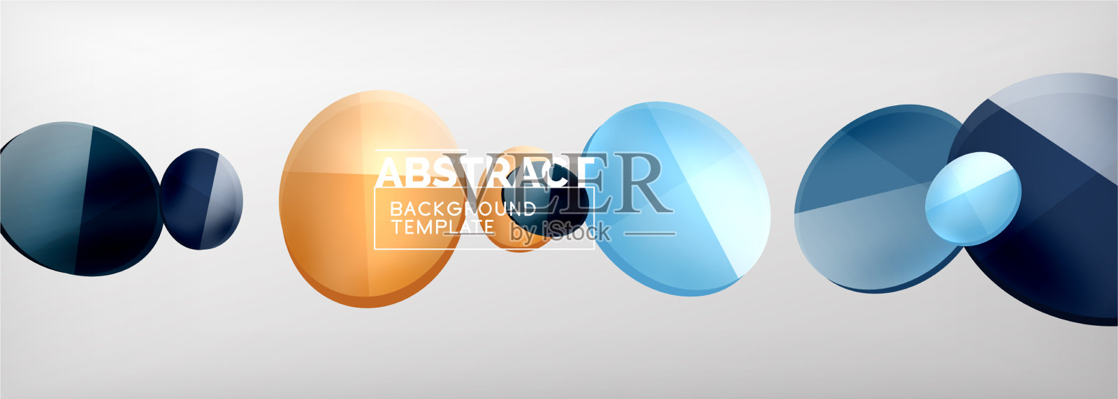 抽象光滑圆形背景插画图片素材