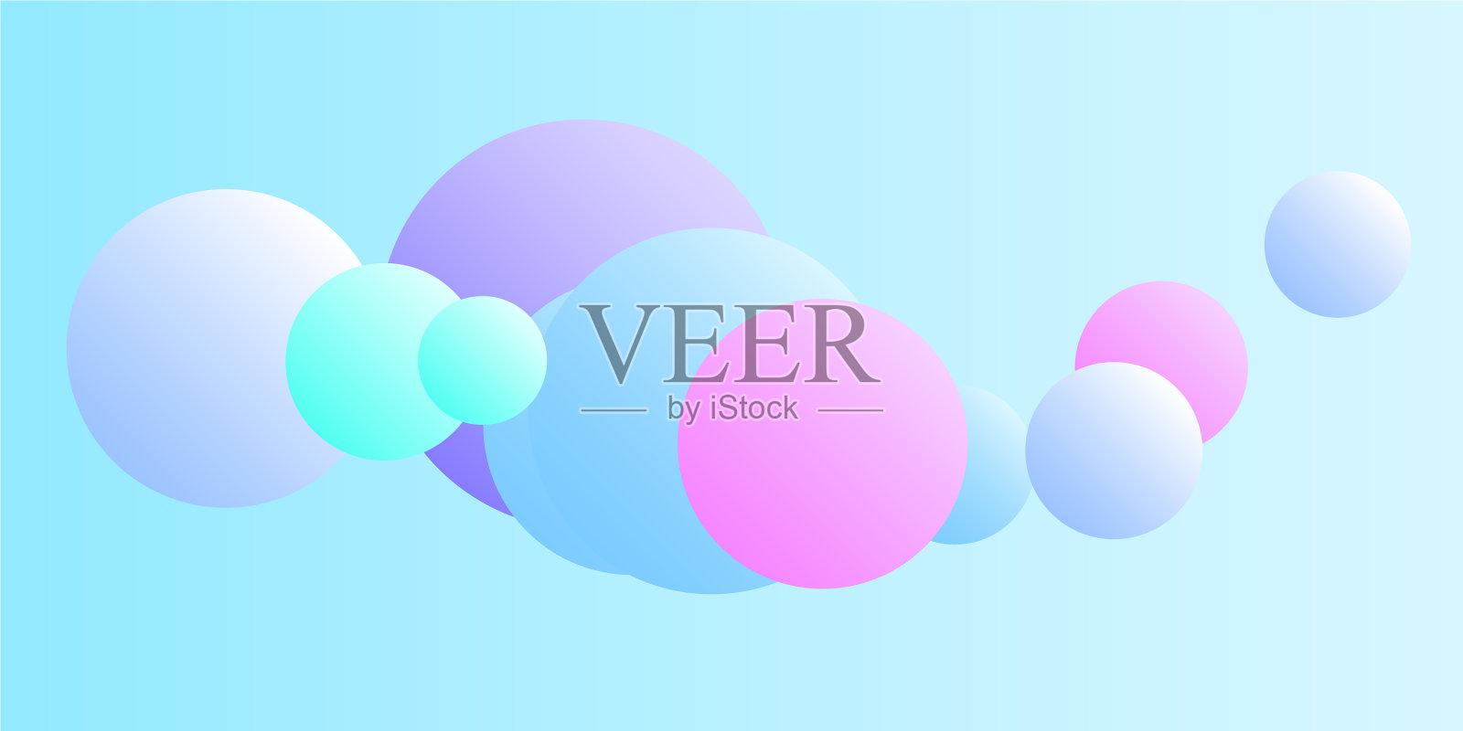 球形状渐变插画图片素材