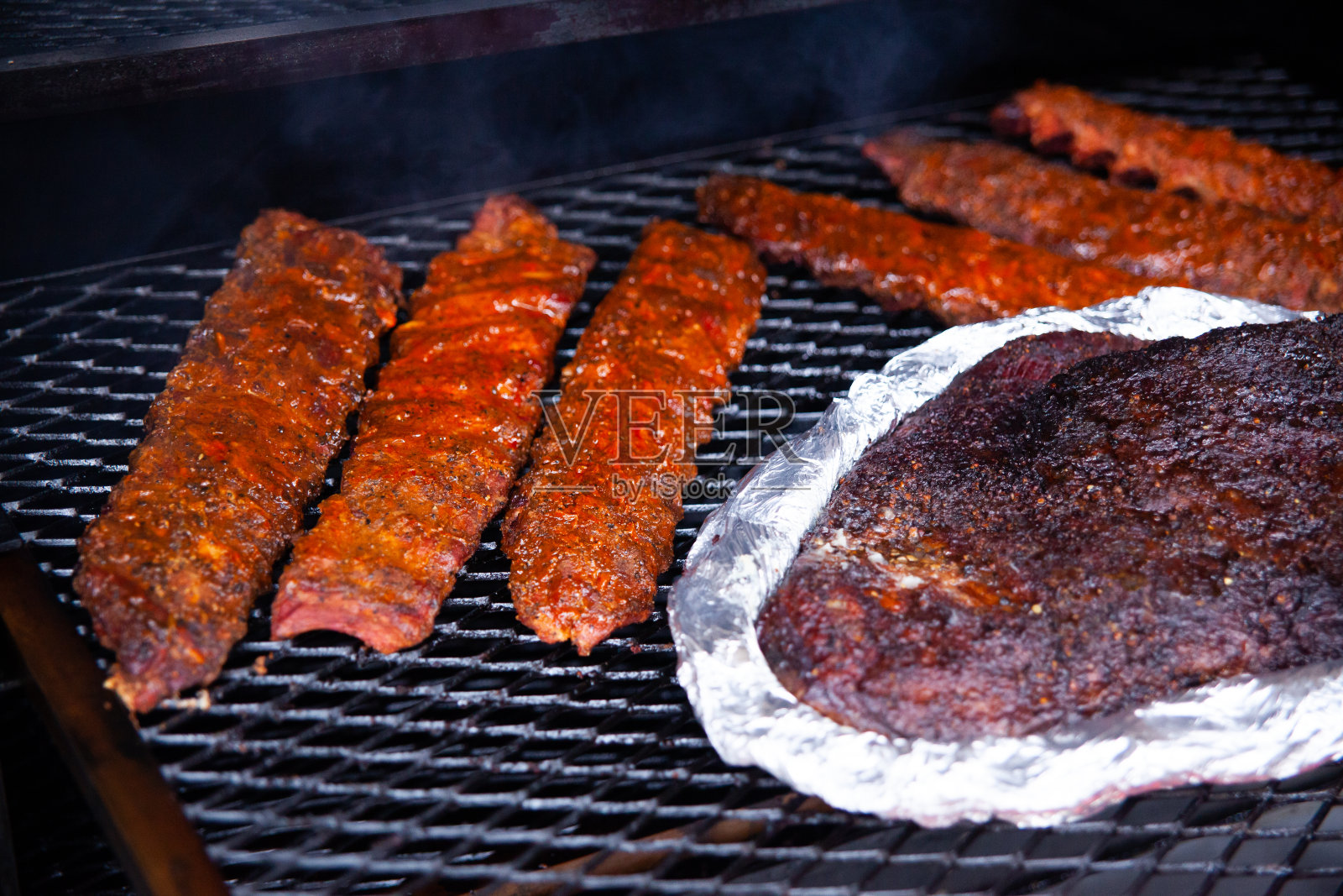 特写肉的烧烤照片摄影图片