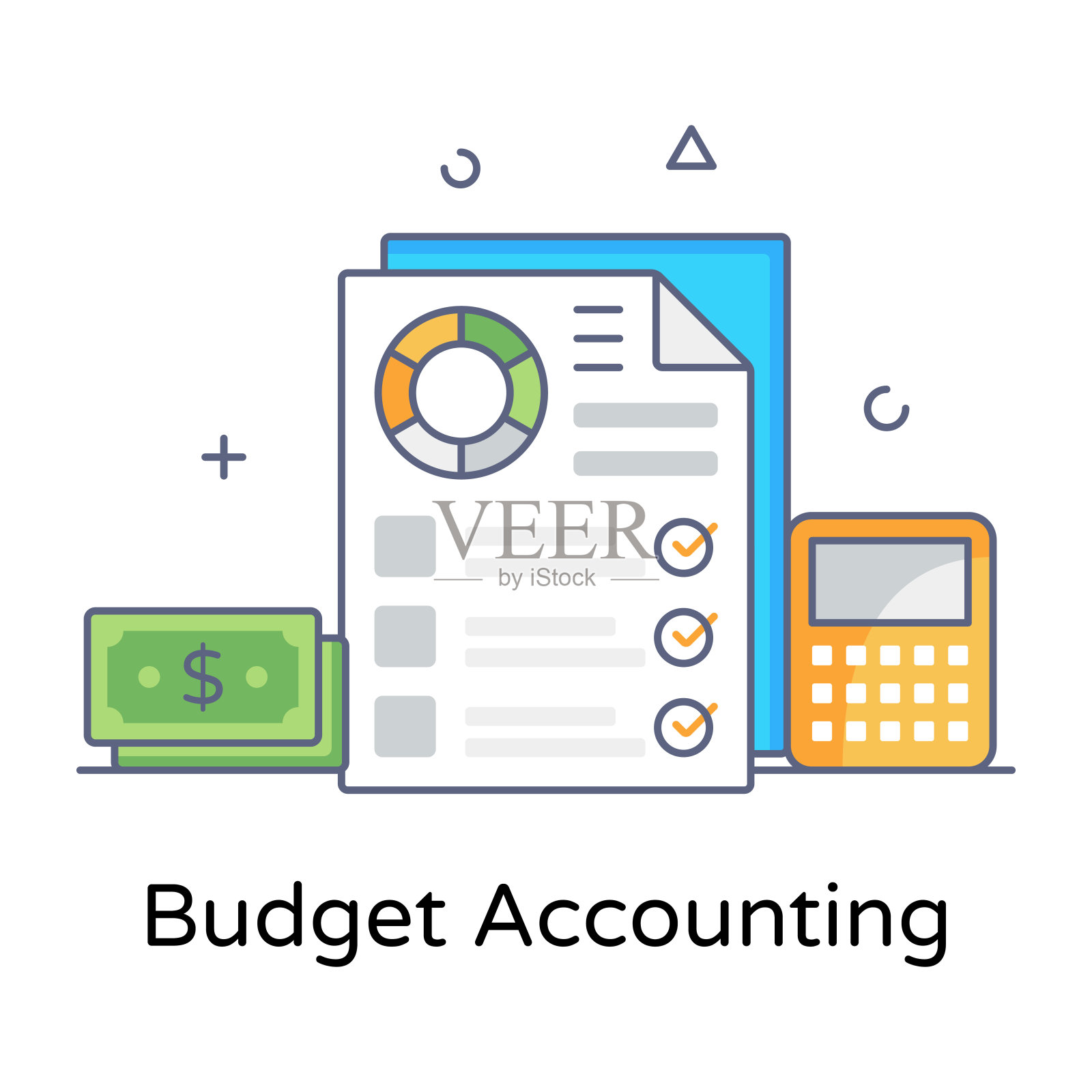 预算会计插画图片素材