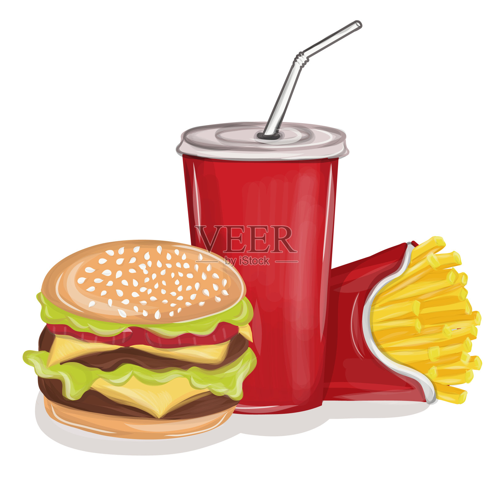 快餐食品集设计元素图片