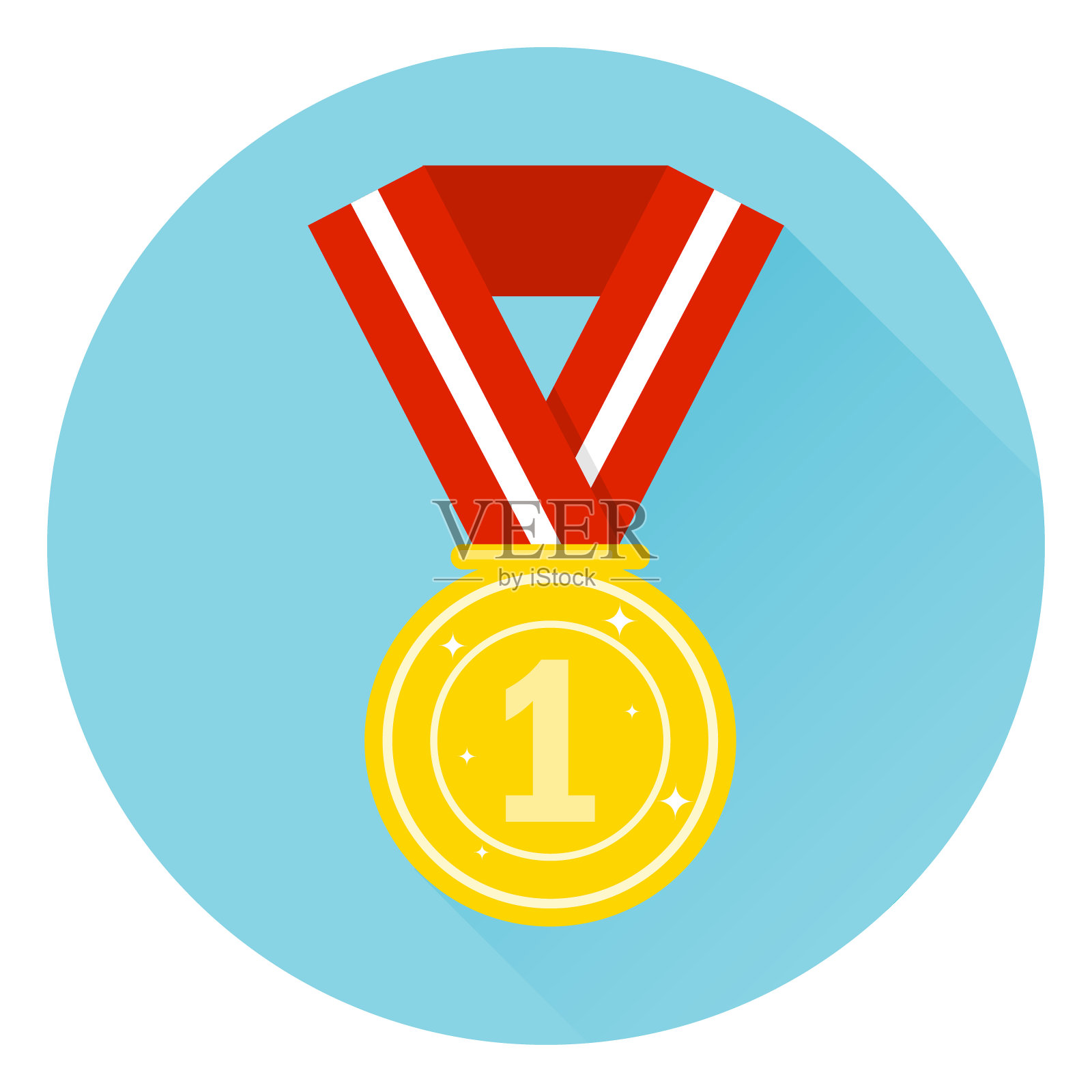 运动奖章，运动奖章。向量,卡通插图。向量。插画图片素材